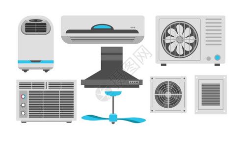 空调外挂机图标高清背景图片空气调节器各种供暖和冷却系统包括压缩机